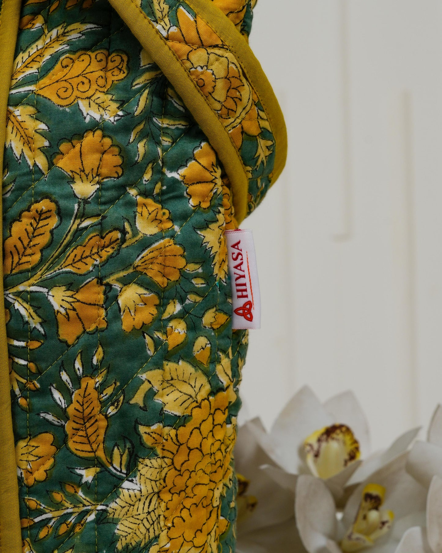 Soulful Mustard Quilted Tote Bag | Made in Jaipur