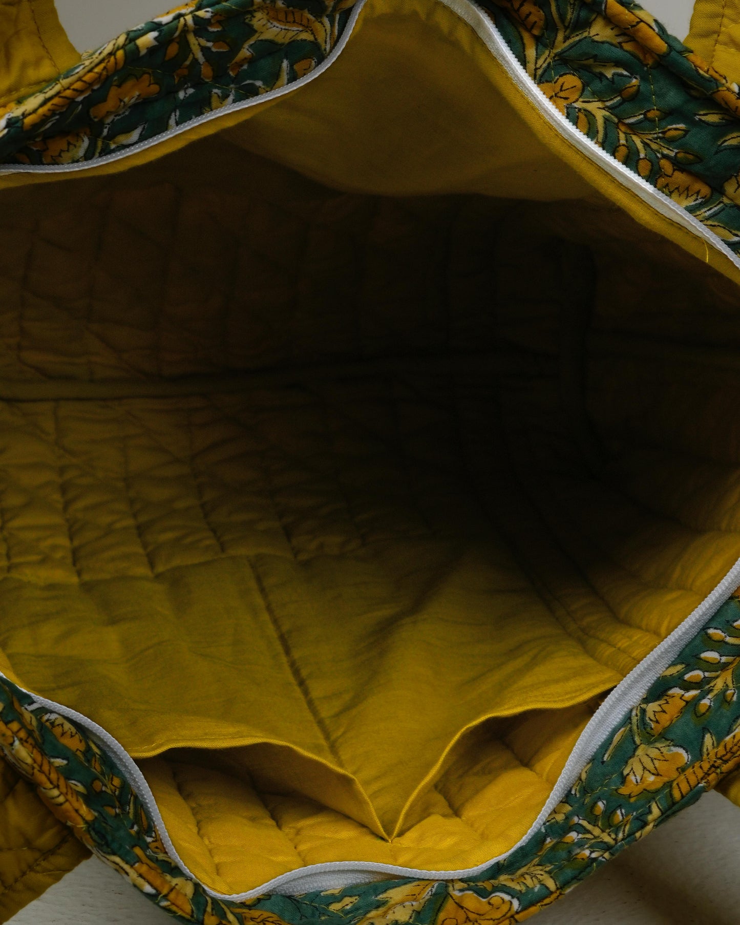Soulful Mustard Quilted Tote Bag | Made in Jaipur