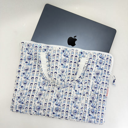 Hopeful Moonbloom Laptop Companion - Hand quilted, Handcrafted