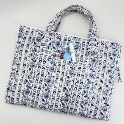 Hopeful Moonbloom Laptop Companion - Hand quilted, Handcrafted