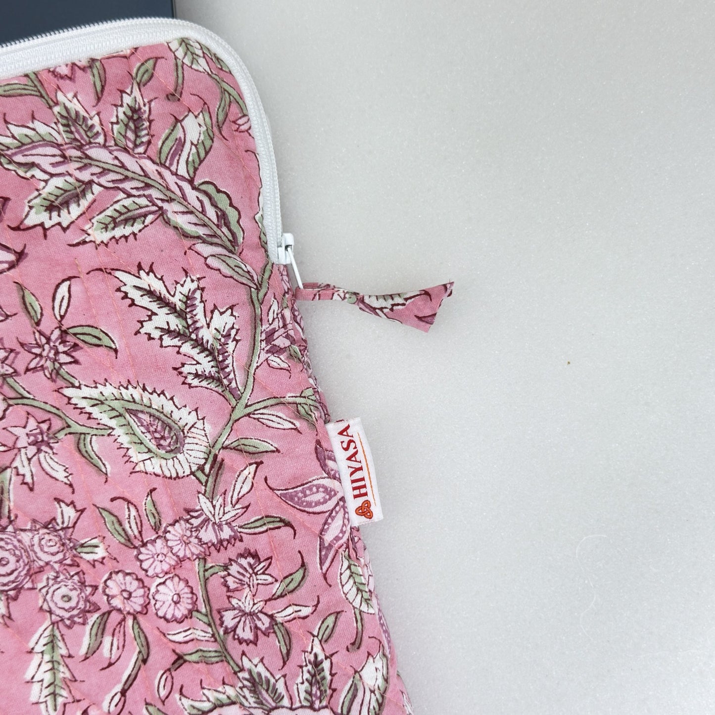 Blissful Pink Laptop Companion - Hand quilted, Handcrafted