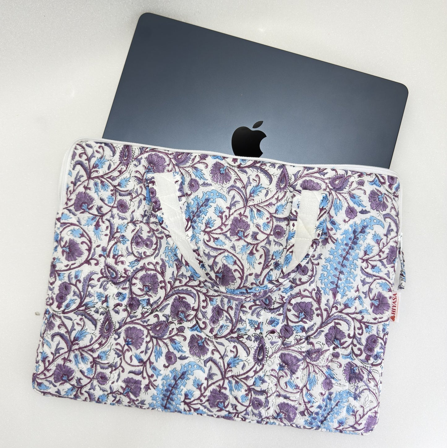 Tranquil Violet Laptop Companion - Hand quilted, Handcrafted