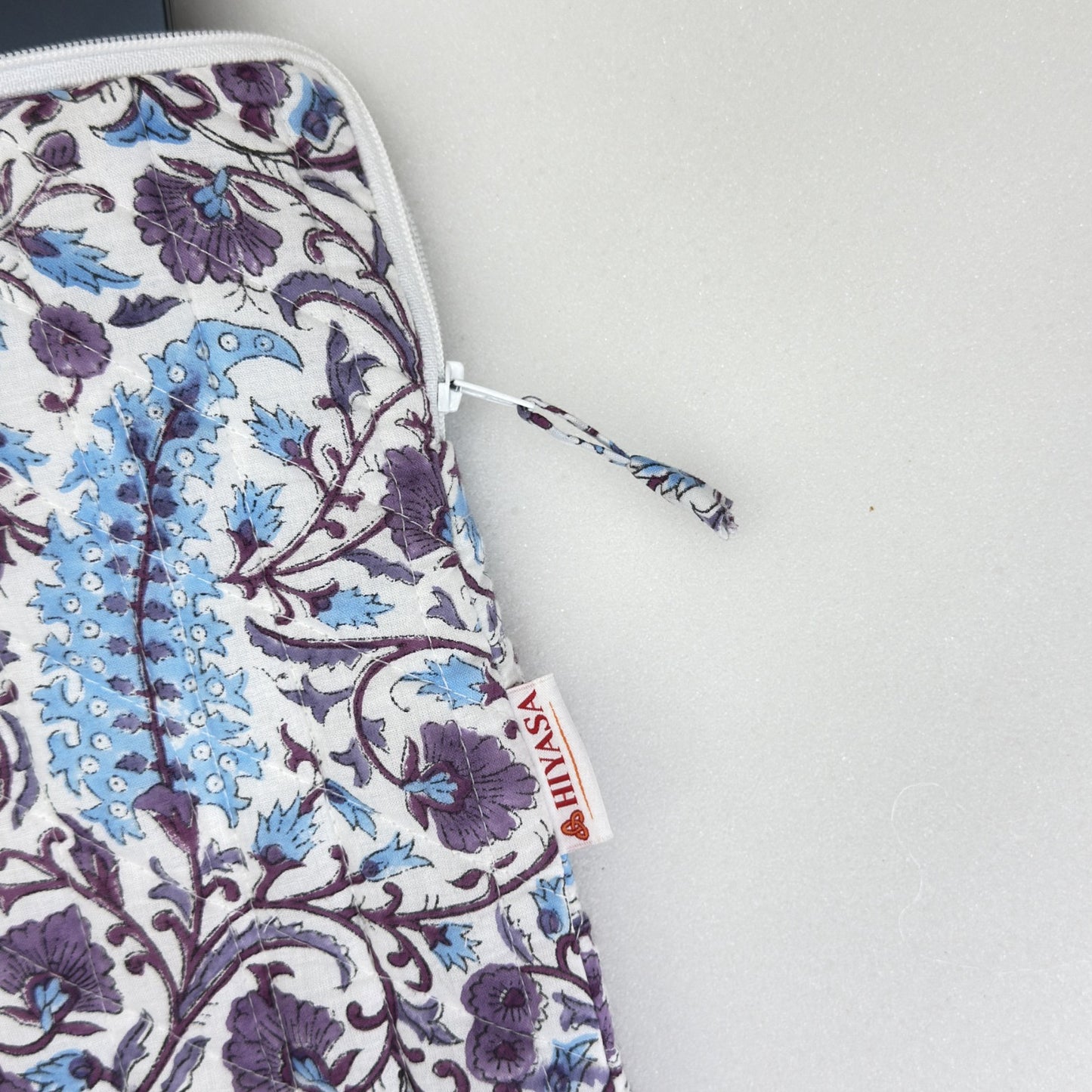 Tranquil Violet Laptop Companion - Hand quilted, Handcrafted