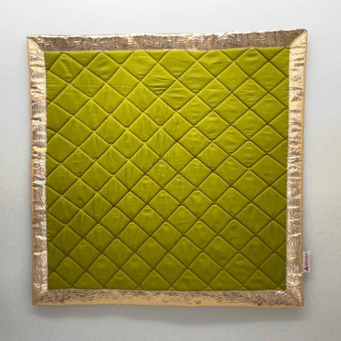 Healing Green Cotton - Quilted Meditation / Pooja Aasan