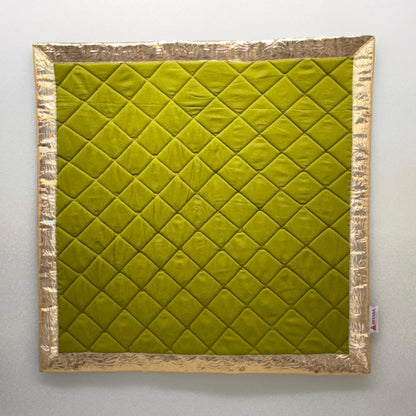 Healing Green Cotton - Quilted Meditation / Pooja Aasan