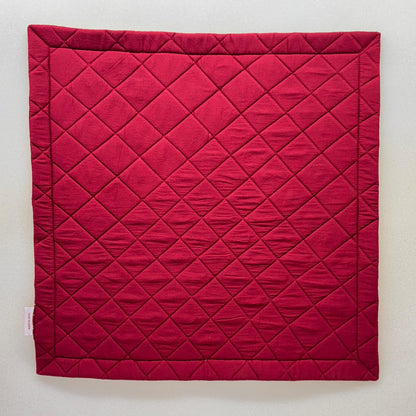 Empowered Red Cotton - Quilted Meditation / Pooja Aasan