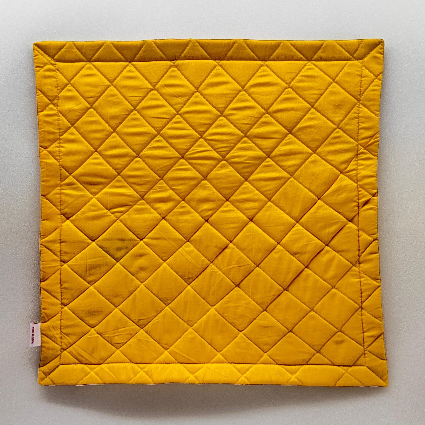 Joyful Yellow Cotton - Quilted Meditation / Pooja Aasan