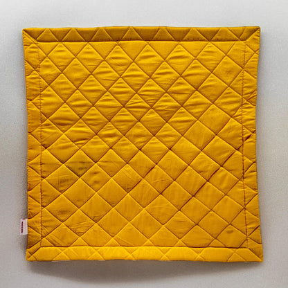 Joyful Yellow Cotton - Quilted Meditation / Pooja Aasan