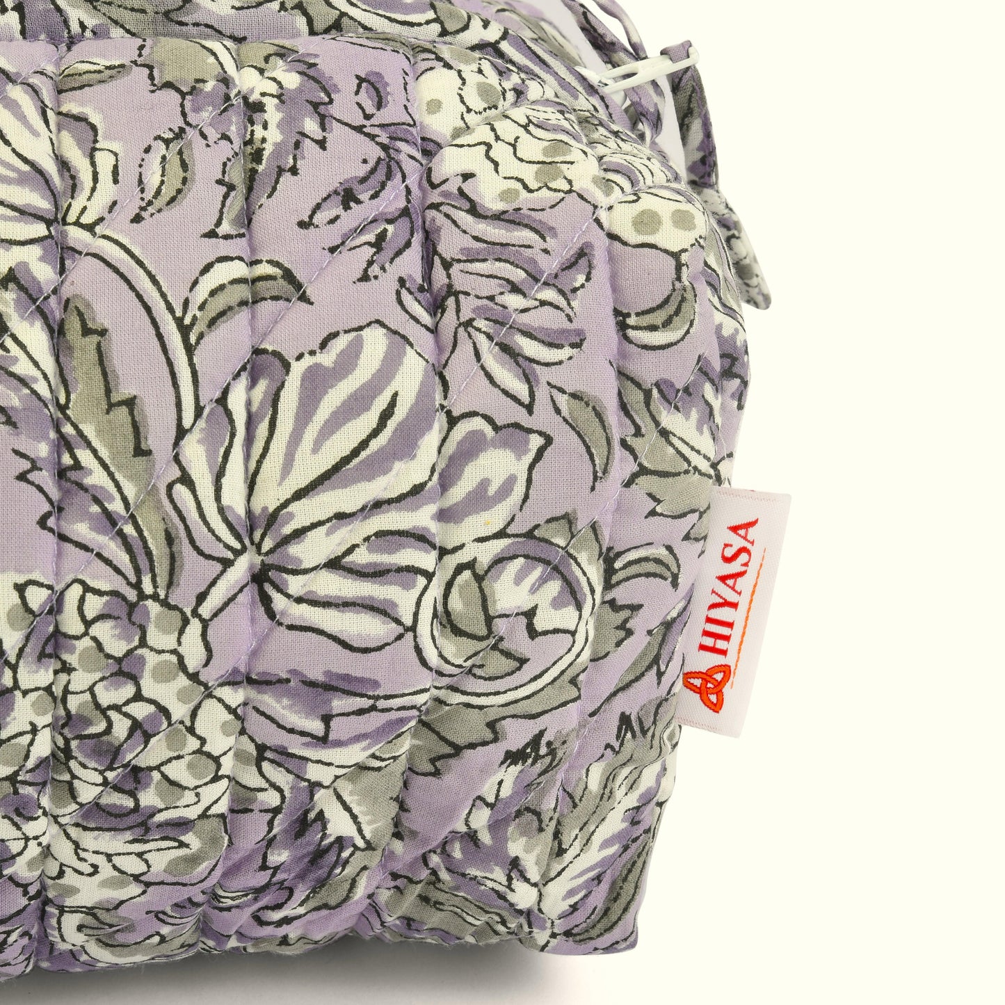 Lilac Joy - Set of 3 Handblock Printed Quilted Pouches | Crafted in Jaipur